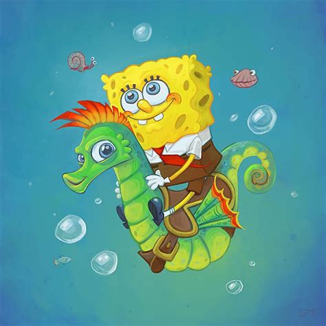 spongebob seahorse|seahorse eats everything.